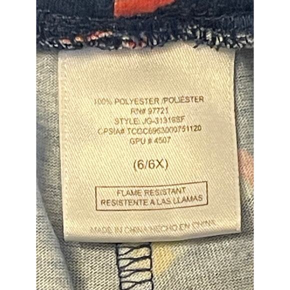 Girls Elastic Waist Rainbow Pajama Pants, Multicolor, Size  6/ 6X - Picture 4 of 4